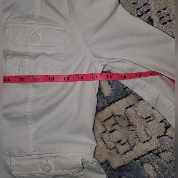 LL Bean Cotton Barn Jacket / Blazer In White - Picture 6 of 9